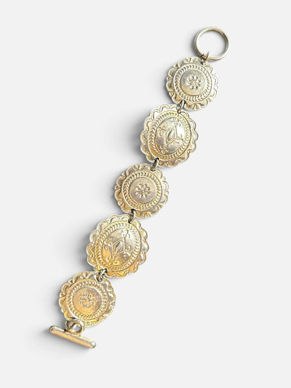 Vintage Premier Designs Silver Tone Concho Bracelet